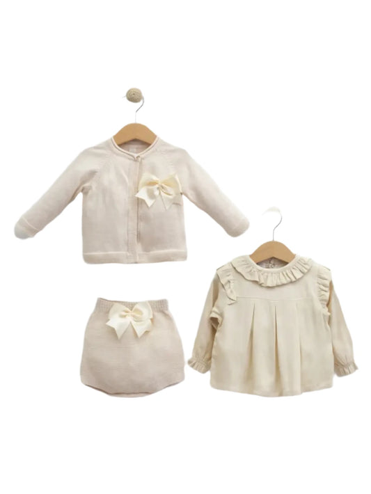 Baby Girl's Knitwear Clothing Set 3 Pieces